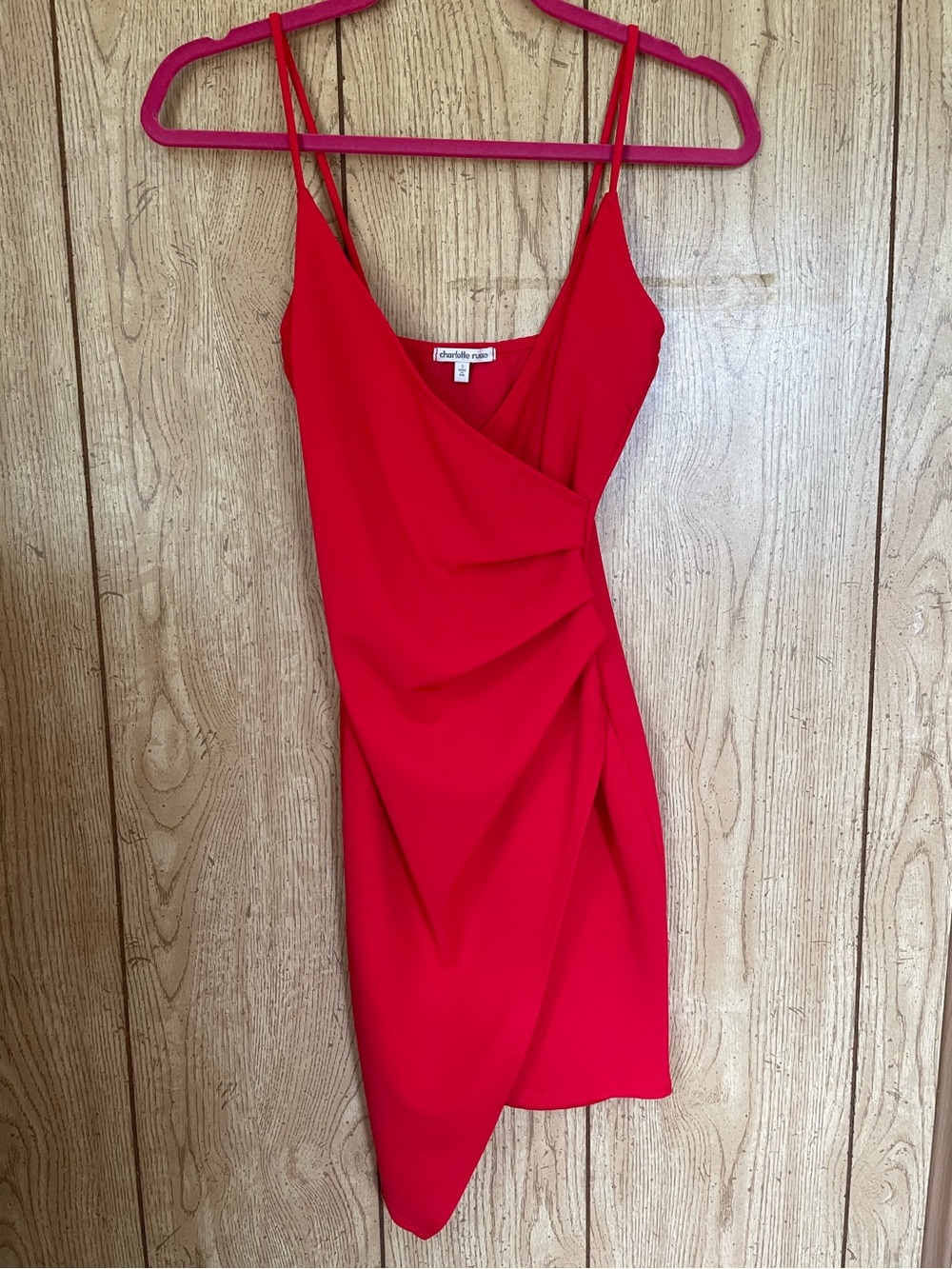 ❤️🍒Charlotte Russe Ruched Asymmetrical Mini Dress
